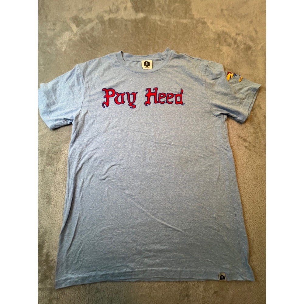 Rally House T Shirt Mens Medium Blue Kansas Jayhawks Pay Heed Graphic KU
